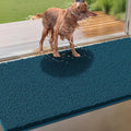 IM HOME Extra Large 71" x 25" Teal Blue Dog Door Mats for Muddy Paws, Chenille Absorbent Dog Mat, Non Slip Heavy Mud Mat for Dogs, Soft Pet Bed Mat for Entryway, Mud Paws, Inside Floor