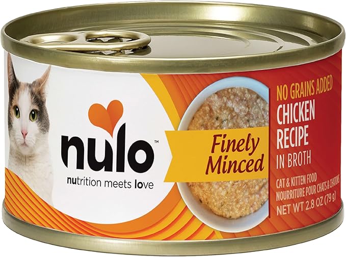 Nulo Finely Minced Chicken Flavor Wet Canned Cat Food, 2.8 Ounce (Pack of 12)