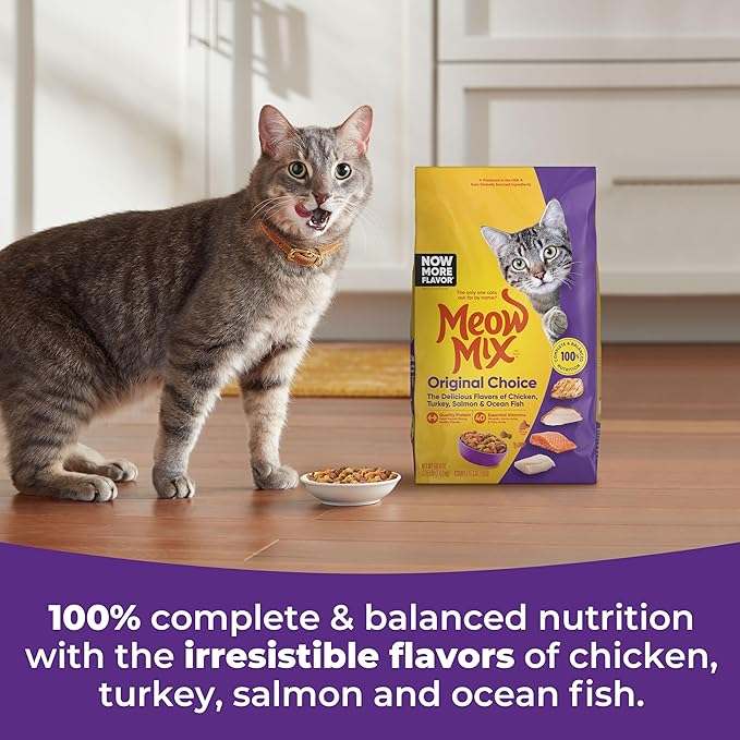 Meow Mix Original Choice Dry Cat Food, 3.15 Pound (Pack of 4)