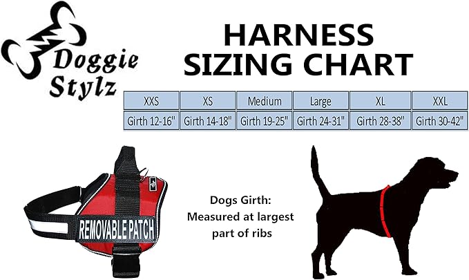 Doggie Stylz Blind Dog Harness No Pull No Escape Dog Vest for Blind Dogs Adjustable Vest with Handle Blind Dog Accessories and Patches for Training and Mobility