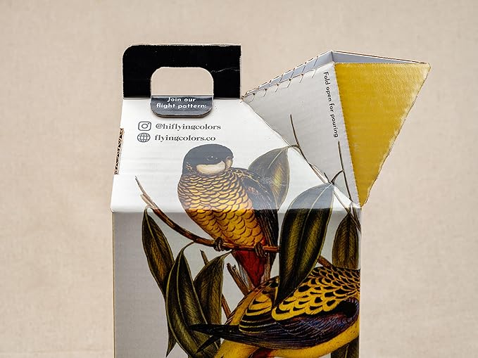 Flying Colors Premium Organic Wild Bird Seed | Black Oil Sunflower Seed | USDA Organic Ingredients | Best Seed for Backyard Bird Feeders | 3 Gallon Easy-Pour Carton