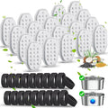 40 Pack Cat Water Fountain Filters-Cat Fountain Replacement Filters for Stainless Steel 3.2L/108oz Adjustable Water Flow Cat Fountain(20 Pack Pet Water Filter Refills+20 Pack Sponges)
