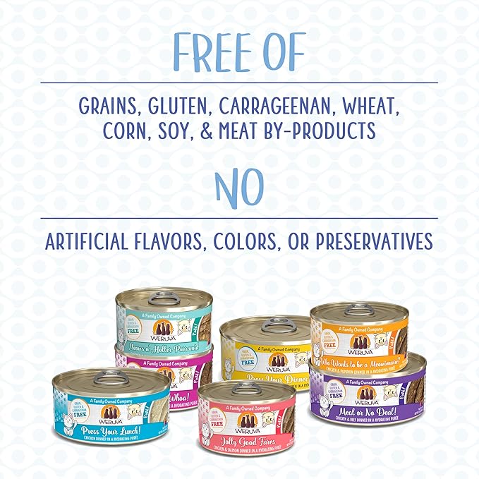 Weruva Wet Cat Food, The Mix and Match Game Pate Variety Pack, 3oz Can, Pack of 18
