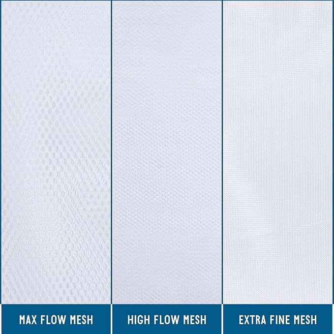 Media Bags for Aquarium - Extra Fine Mesh Bag - 10 PCS Fine Mesh Reusable Nylon Net Filter Bags with Plastic Zipper for Extra Fine Resins Filter, 7.9 x 5.5 Inch