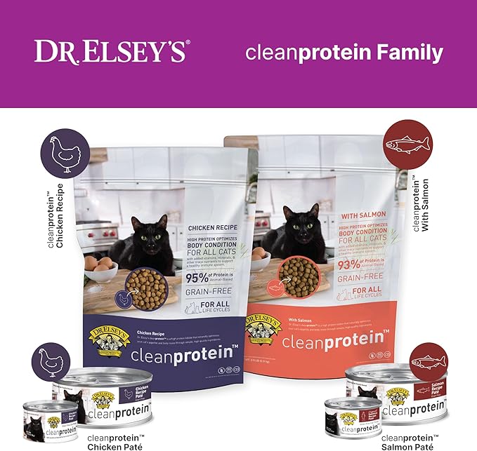 Dr. Elsey's cleanprotein Original Rabbit & Turkey Recipe Wet Cat Food, (Pack of 24), 5.3oz Cans