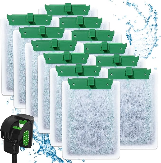 12PCS Medium Filter Cartridges Compatible with Tetra Whisper Bio-Bag Filter Cartridges Medium for 10i IQ10 PF10, Fish Tank Aquarium Filter Cartridges Compatible with Tetra Whisper Filter