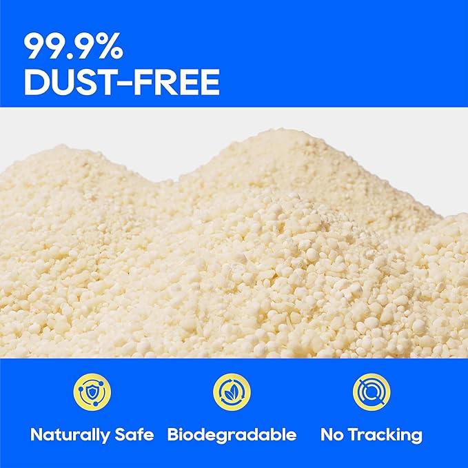 HoneyCare Cassava Cat Litter | Natural Cassava Formula | Fast Clumping & Odor Control | Low Dust & Eco-Friendly | 6 lbs