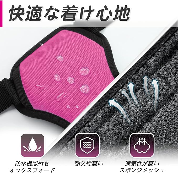 Eagloo Dog Harness Medium Sized Dog, No Pull Service Vest with Reflective Strips and Control Handle, Adjustable and Comfortable for Walking, No Choke Pet Harness with 2 Metal Rings, Rose Red, M