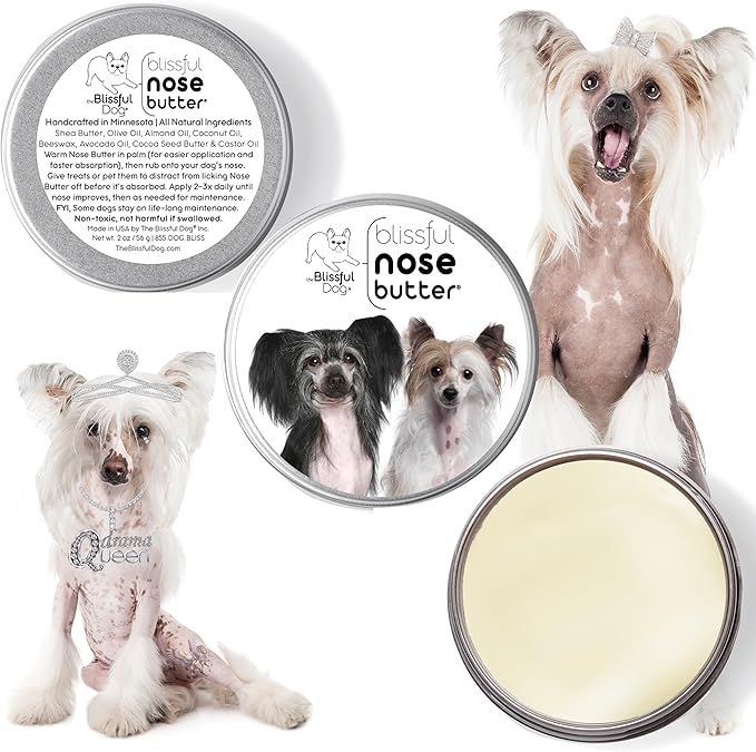 The Blissful Dog Chinese Crested Unscented Nose Butter, 4-Ounce