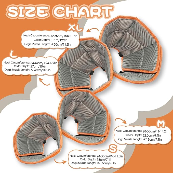 Dog Cone Collar After Surgery, Adjustable Soft Recovery Cone for Small Dogs to Stop Licking, Light-Weight Comfortable Elizabethan Collar for Dogs Anti-Bite Lick Protective Wound
