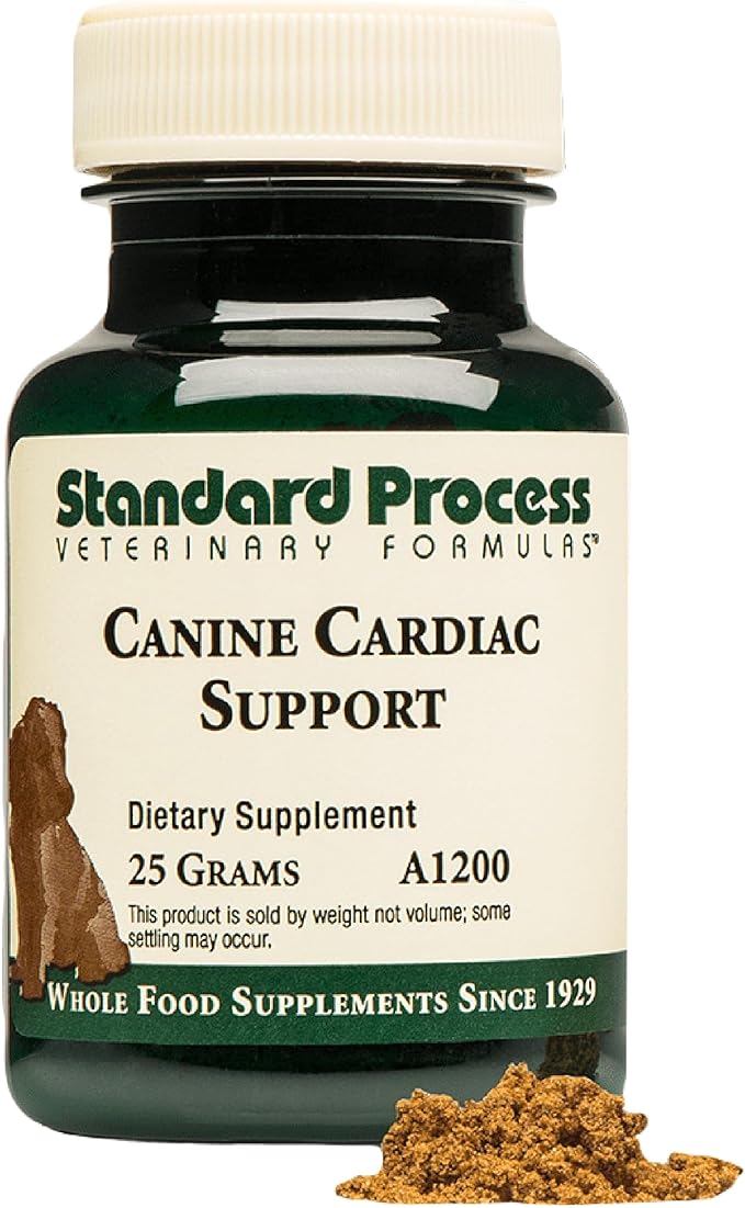 Standard Process Inc. Canine Cardiac Support - Dog Heart Health Supplement - Nutritional Formula to Support Cardiac Function - Pet Health Supplement with Selenium - 25 g