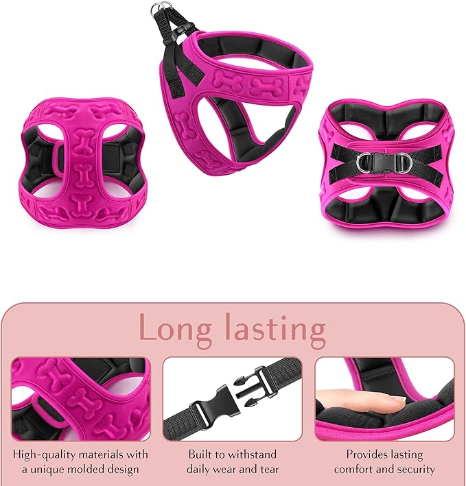 Comfort Fit Dog Harness Soft Padded No Pull Harness with Adjustable Buckles for Small Medium Large Dogs Step in Pet Vest with Easy Control Handle for Walking Jogging Running Training Dogs & Puppies