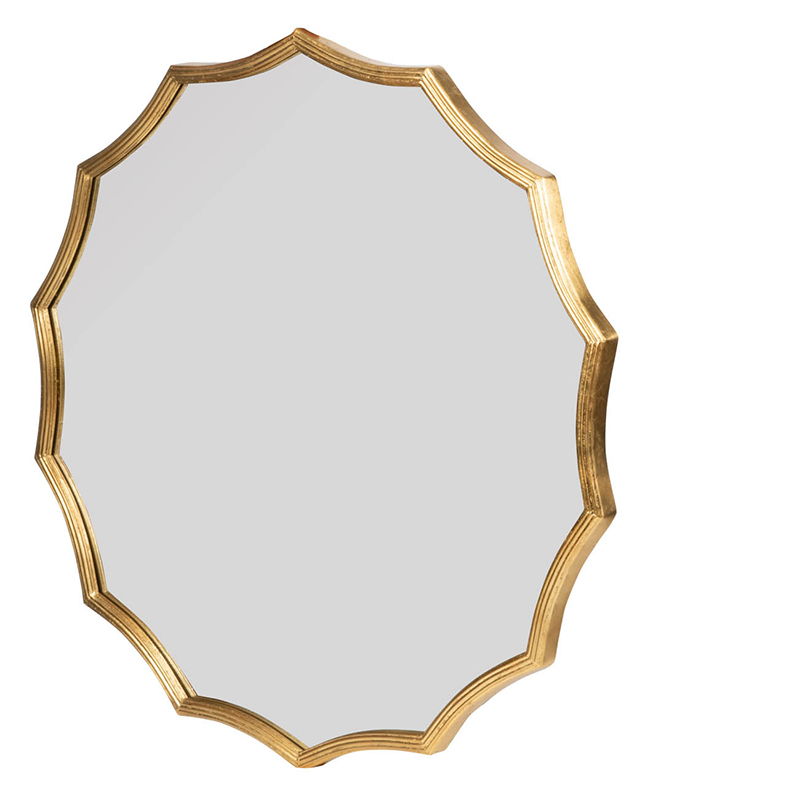 Round Sunburst Wall Mirror With, Wall Decor Mirror For Entryway Bedroom Living Room - Gold