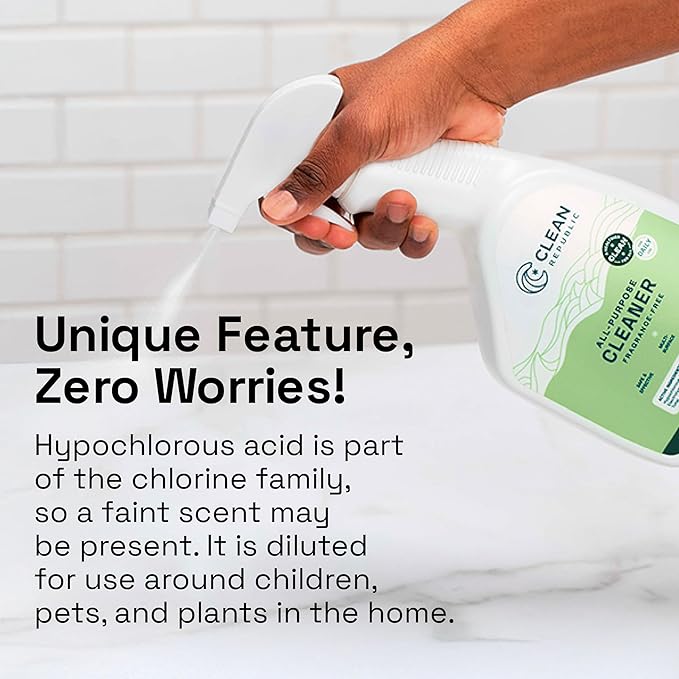 Clean Republic All-Purpose Cleaner, Daily Use Cleaning Spray for Kitchens, Bathrooms, and More, 32 Fluid Ounce Bottle