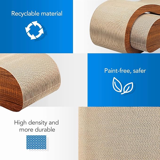 Cat Scratcher,2 in 1 Cat Scratching Board,Cat Cardboard,Scratch Lounger,Large,27.56 x9.45 x8.86 inch
