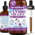 Special Breed L-Lysine for Cats & Kittens – Immune, Respiratory & Eye Health Support – Liquid Cat Supplement with Astragalus, Burdock, Atractylodes, Dangshen & Vitamins A, B1, B2, B6 – 4oz (120mL)