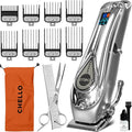 Full Metal Professional Dog Clippers for Grooming, Rechargeable, Low Noise Cordless, Pet Hair Clippers for Large Dogs, Heavy Duty Use with LED Display