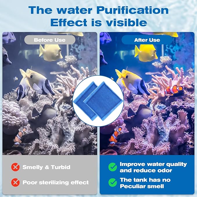 12 Pack Aquarium Filter Cartridges for Aqua-Tech 30-60/20-40 Gallon Fish Tank Power Filter Replacement, EZ-Change #3 Fish Filter Cartridge