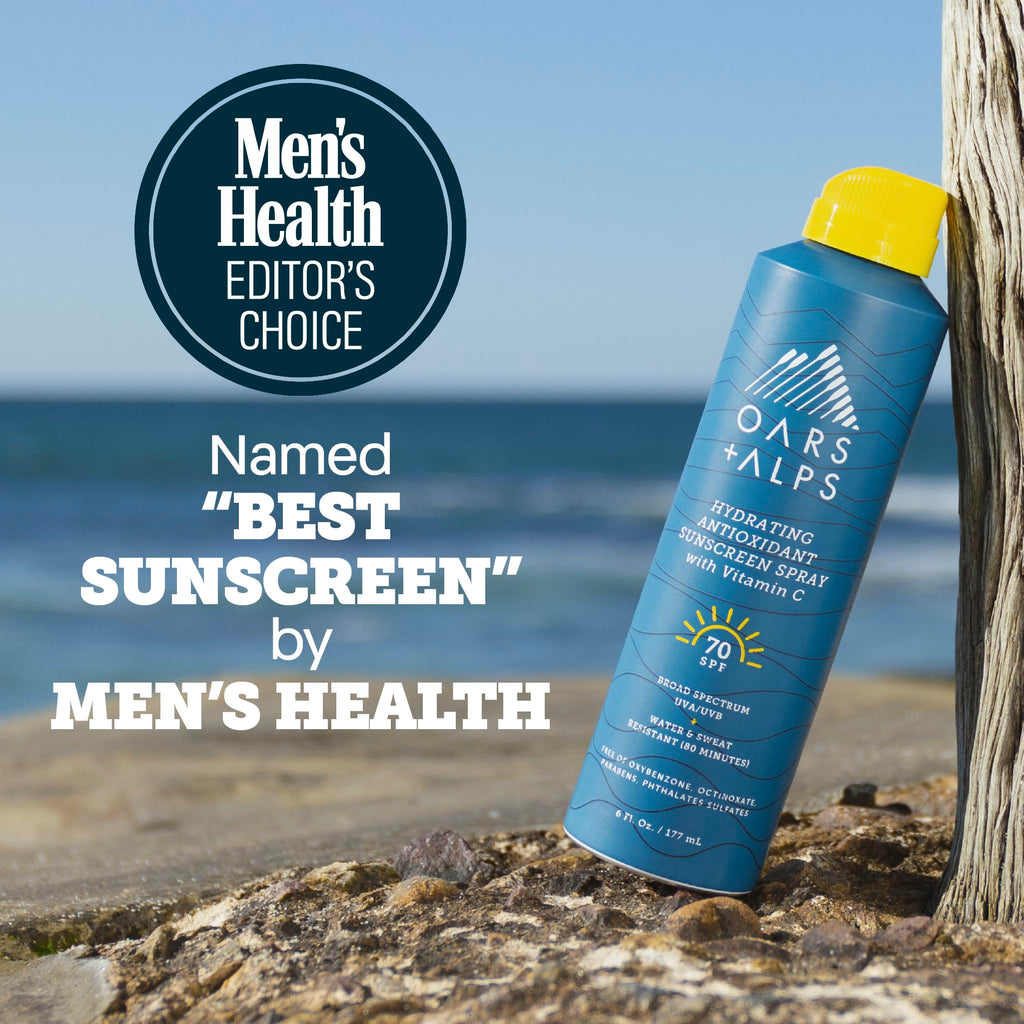 Oars + Alps SPF Face & Body Broad Spectrum Sunscreen Spray | Fast-Absorbing, Lightweight, Non-Greasy, Hawaii Reef Act 104 Compliant, Water-Resistant, Octinoxate + Oxybenzone Free