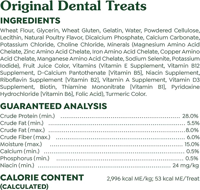 Greenies Original Large Dental Dog Treats, 6 oz. Pack (4 Treats)