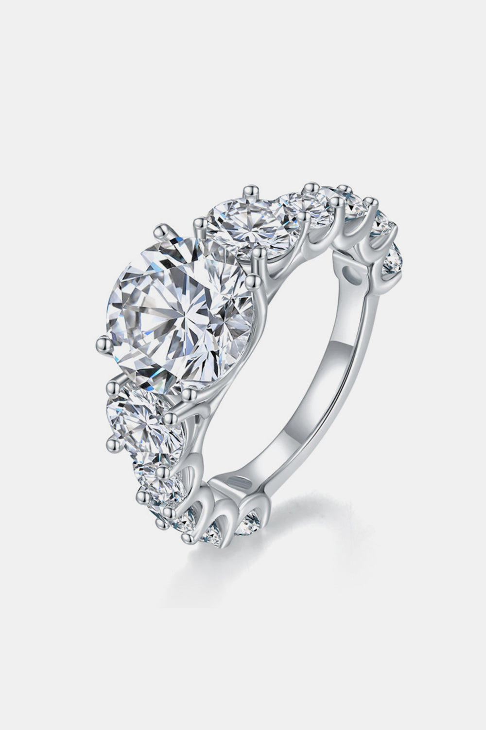 8 Carat Brilliant Round Cut Sparkala™ Pure Sterling Silver Ring