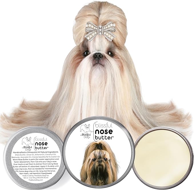 The Blissful Dog Shih Tzu Unscented Nose Butter - Dog Nose Butter, 8 Ounce