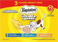 Temptations Lickable Spoons Adult Wet Cat Treats, 72 Spoons, Variety Pack