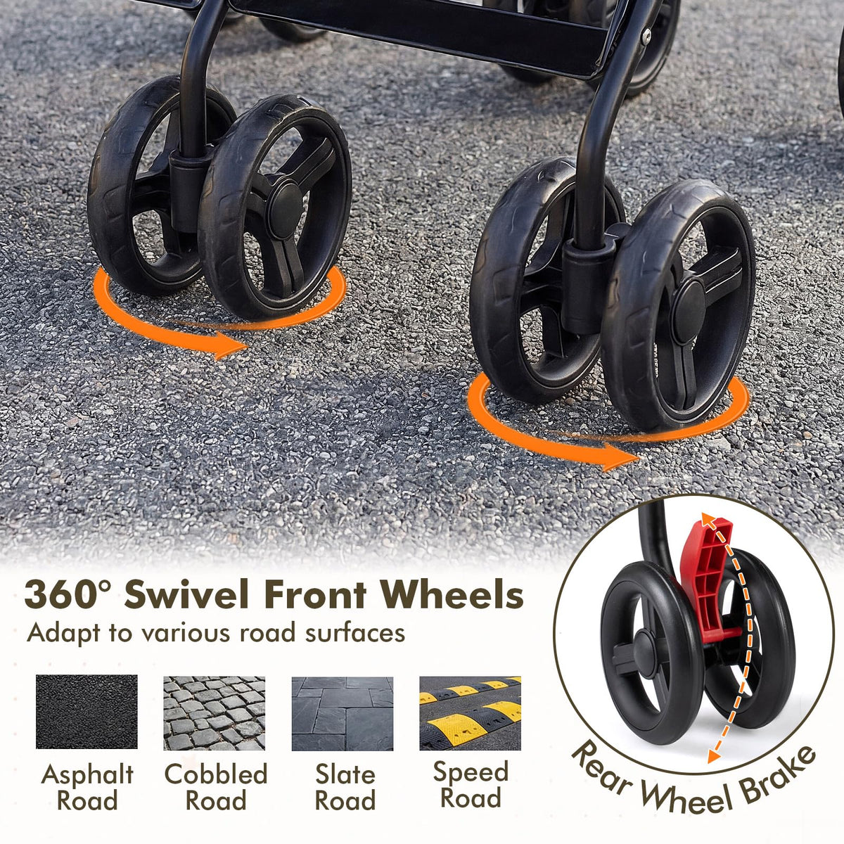 BABY JOY Double Umbrella Stroller, Lightweight Travel Side by Side Twin Stroller with Large Storage, Cup Holder, 5-Point Safety Harness, Adjustable Canopy & Compact Fold for Infant and Toddler (Black)