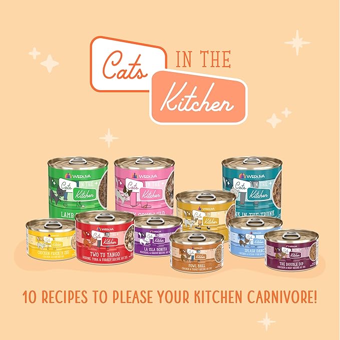 Weruva Cats in The Kitchen, The Double Dip with Chicken & Beef Au Jus Cat Food, 3.2oz Can (Pack of 24)