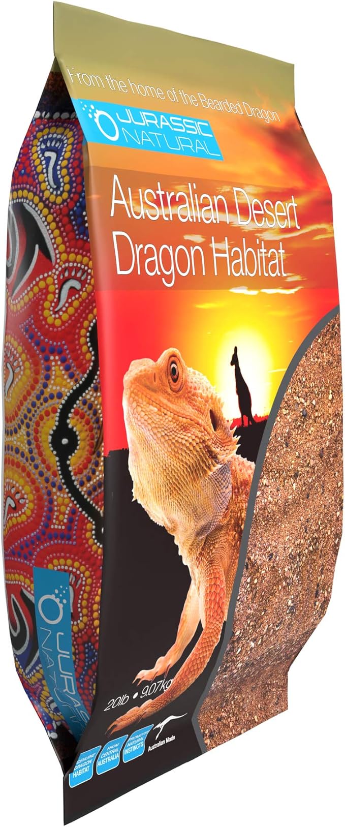 Australian Desert Dragon Habitat 20lb Substrate for Bearded Dragons and Other Lizards, Red (DESERT020)