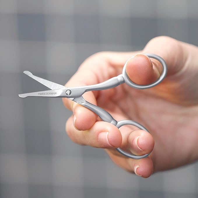 Tweezerman Pet Grooming Scissors, Stainless Steel Rounded Tip Trimming Shears for Dogs and Cats