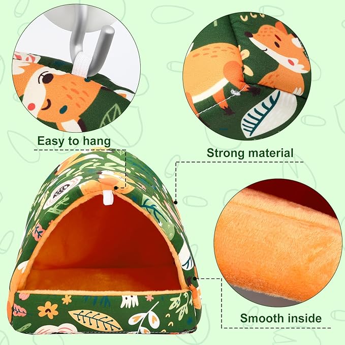 UPINS Guinea Pig Bed, Guinea Pig Hideout Washable Small Animal House Cage Accessories for Dwarf Rabbits Chinchillas Hamsters Hedgehogs Ferrets Bearded Dragons and Rats
