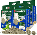 HoneyCare Tea Cat Litter | Natural Plant-Based Formula | Long-Lasting Odor Control | 99% Dust-Free & Low Tracking | Flushable Cat Litter | 24-lbs Value Pack (6 lbs x 4)