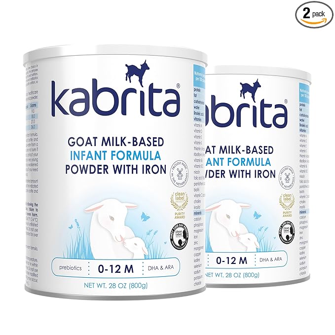 Kabrita Goat Milk-Based Infant Formula – 28oz – Pack of 2 – Natural, Gentle Baby Formula – European, Non-GMO – Ages 0-12 Months