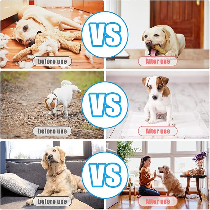 Dog Clicker for Training, 2 Pack Dog Training Clicker, Clicker Dog Training with Wrist Strap, Pet Training Clicker, Perfect for Dog Cat Puppies Behavioral Training (Blue and White)