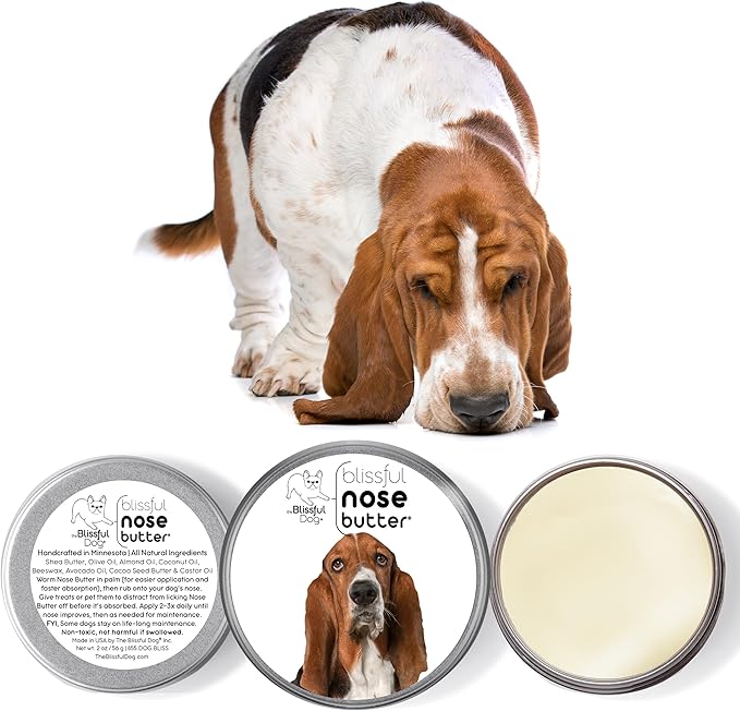 The Blissful Dog Basset Hound Unscented Nose Butter, 16oz