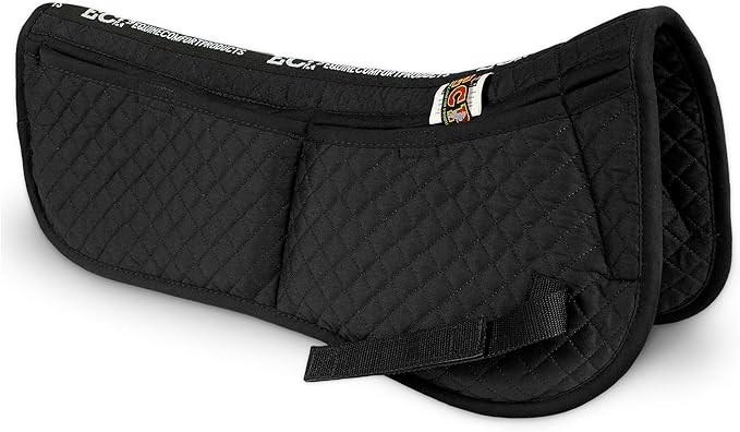 ECP Equine Comfort Products Adjustable Shock Absorbing Memory Foam Half Saddle Pad, Injury Prevention & Pressure Relief, Customizable Fit, Breathable for All Riding Styles