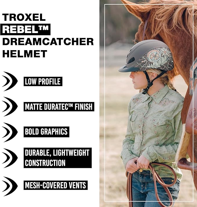 Troxel Rebel Turquoise Rose Helmet