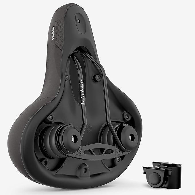 Velmia Bicycle Saddle - Comfortable Saddle for Men and Women - 3 Zone Concept - Waterproof Bicycle Seat with Ergonomic Design