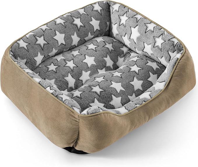 SIWA MARY Orthopedic Dog Bed Medium Size, Washable Waterproof Sofa With Non-Slip Bottom, Comfort for Medium Dogs, M(30"x24"x9") Brown