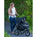 Pet Gear No-Zip NV Pet Stroller for Cats/Dogs, Zipperless Entry, Easy One-Hand Fold, Gel-Filled Tires, Plush Pad + Weather Cover Included, Black Spots