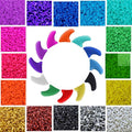 zetpo Cat Nail Caps | Cat Claw Covers | with Adhesives and Applicators (L, 5X Solid Random Colors | 100 pcs)