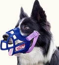 Basket Muzzle Allows Panting Drinking - Anti Biting Chewing, Suitable for Grooming Trimming Training, for Small Medium Large Dogs (Blue, Size 6)
