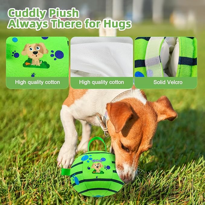 Interactive Dog Toys,Remote Control Dog Balls with Jumping, Rolling & Moving Functions - Includes a Vibrating Dog Ball and Durable Chew Fabric for Safe Play (7.1")