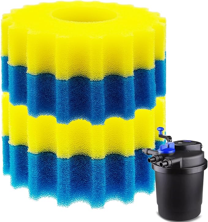 Replacement Sponge Filter Media Pads for VIVOHOME 1580/1840GPH Biological Pond Filter, Compatible with 1580/1840GPH/CPF-2500/ CPF-3500 Pressure Koi Fish Pond Filter