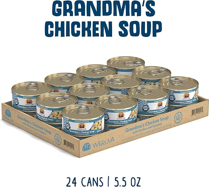 Weruva Classic Cat Food, Grandma?S Chicken Soup with Chicken Breast & Veggies, 5.5Oz Can (Pack of 24)