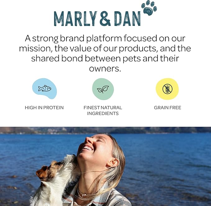Marly & Dan Salmon Treats for Cats with Sweet Potato & Tumeric, Tummy & Digestion Recipe, 3-oz Bag