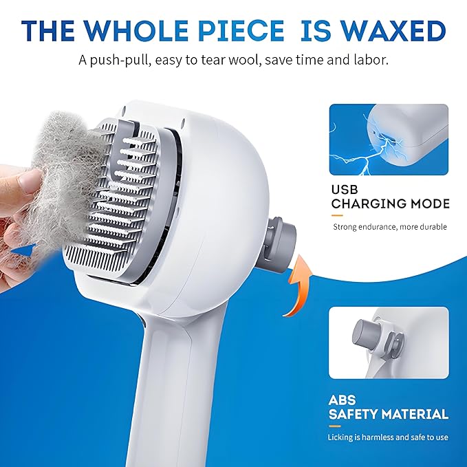 Pet Steam Brush for Dog & Cat – Spray Hair Removal Comb – Steam for Shedding & Grooming – Water Brush for Long & Short Haired Pets