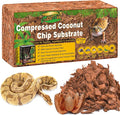 ZeeDix Natural Coconut Chips Substrate for Reptiles, Coconut Fiber Husk Reptiles Bedding, Compressed Coco Chips Substrate for Ball Python, Snakes, Tortoise, Hermit Crab, Frogs, Lizard, Tarantula