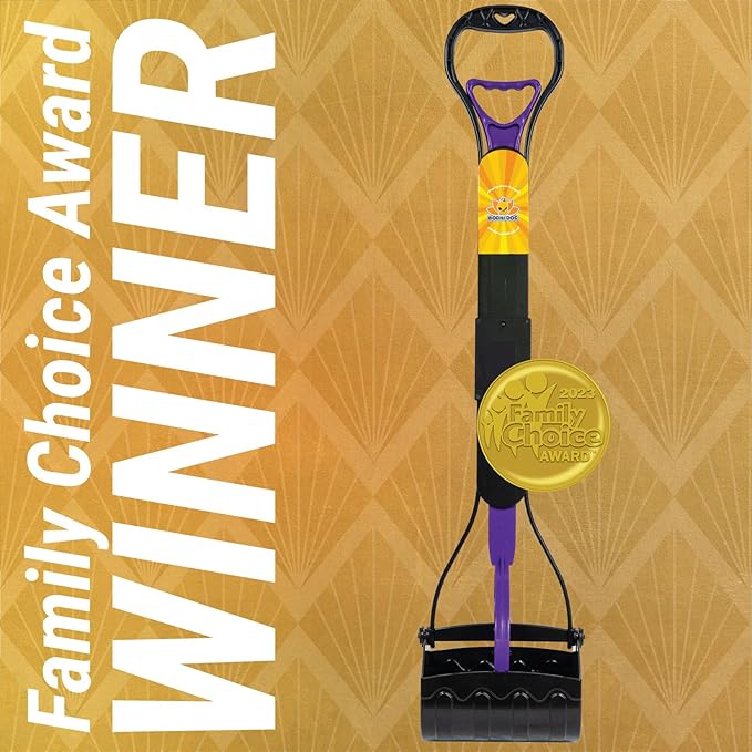 Bodhi Dog Large Foldable Pooper Scooper - 32” Long Handle, Lightweight Portable Pooper Scooper for Small & Large Dogs - Easy to Use - Made with Premium Durable Materials (Purple)
